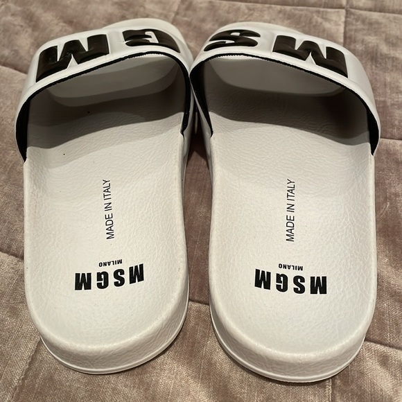 MSGM Milano Italy Slides Pool Shoes Sandals Size 38 Italian - Picture 5 of 11